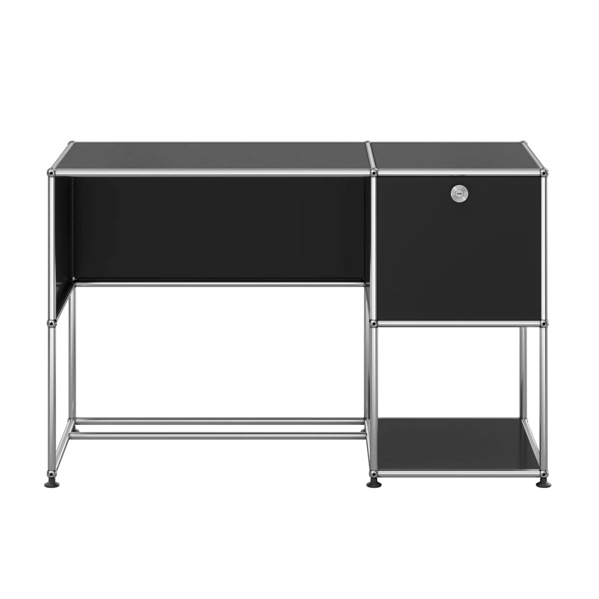 USM Home Office Desk 07 | Graphite Black Lacquer Panels