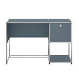 USM Home Office Desk 07 | Medium Grey Lacquer Panels