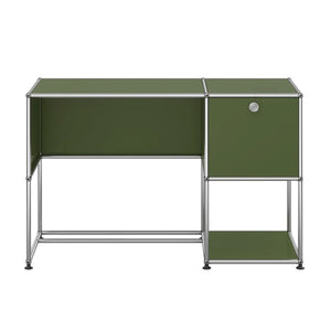USM Home Office Desk 07 | Olive Green Lacquer Panels
