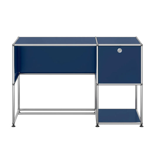 USM Home Office Desk 07 | Steel Blue Lacquer Panels