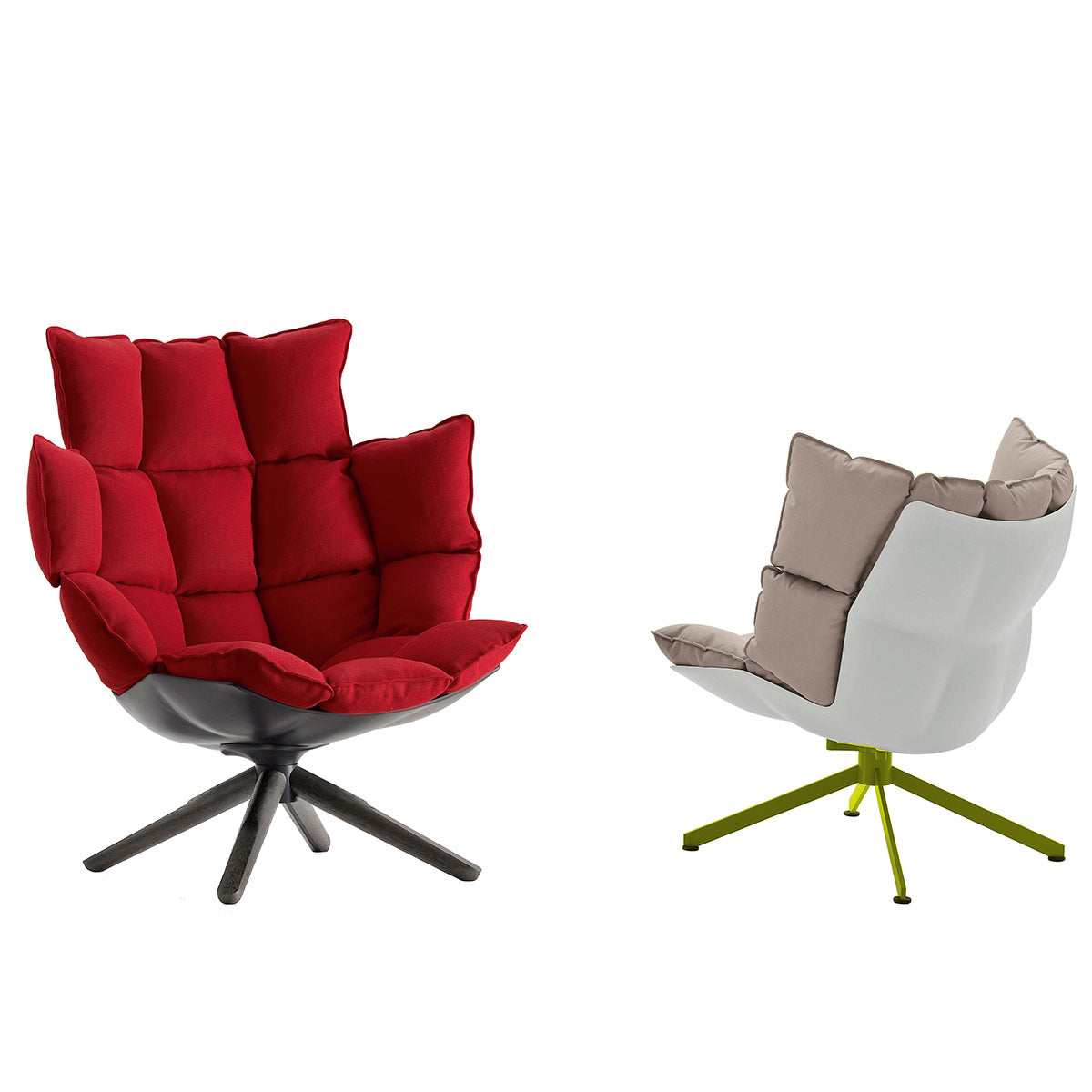 Husk Swivel Lounge Chair | Caramel Alice FR Fabric