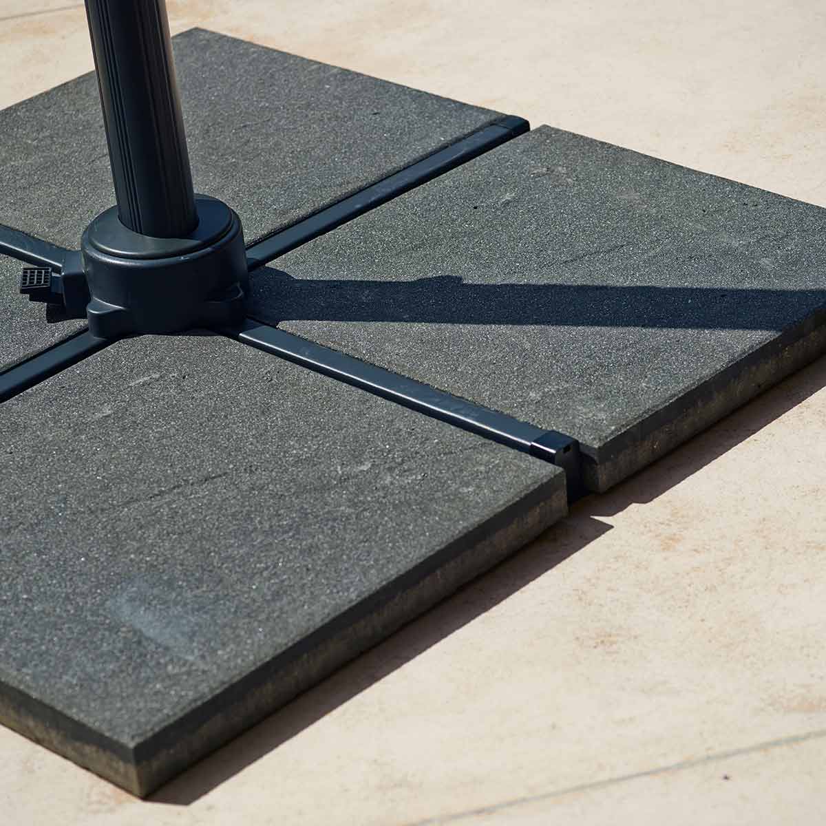Anthracite Shade Hyde Luxe Tilt Parasol 3x3m – Aram