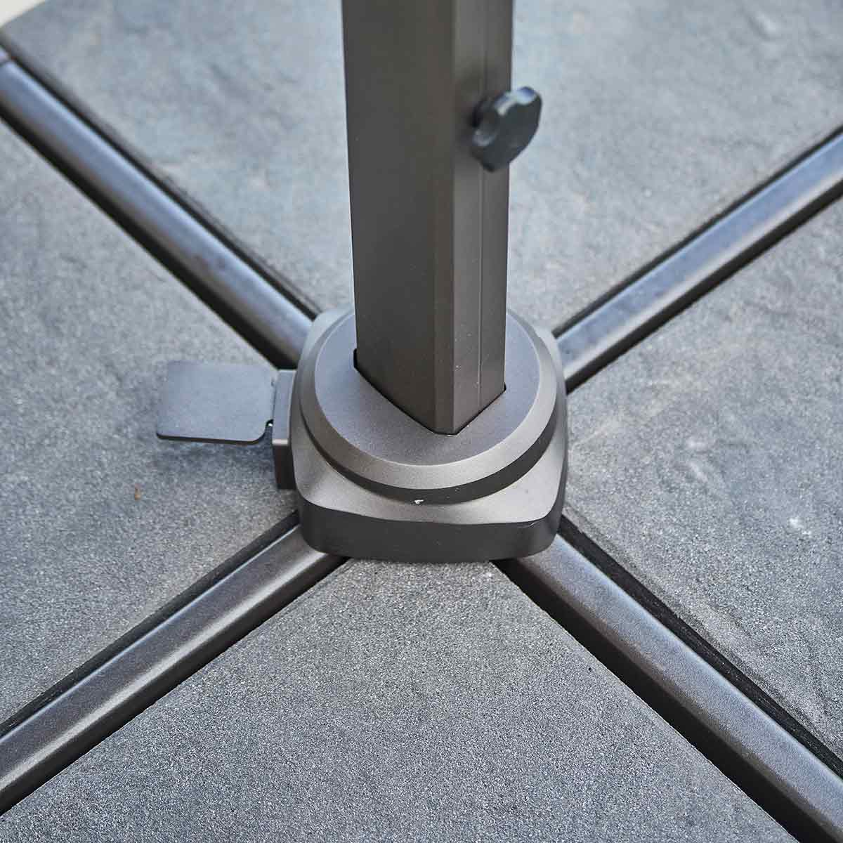 Hyde Luxe Tilt Parasol 3x3m | Anthracite Shade