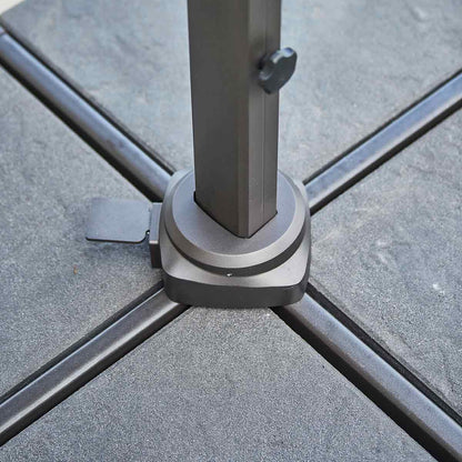 Hyde Luxe Tilt Parasol 3x3m | Anthracite Shade
