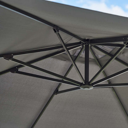 Hyde Luxe Tilt Parasol 3x3m | Anthracite Shade