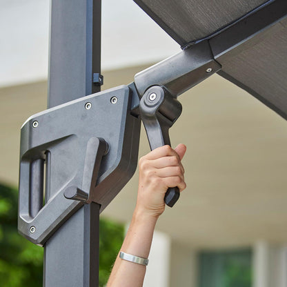Hyde Luxe Tilt Parasol 3x3m | Anthracite Shade