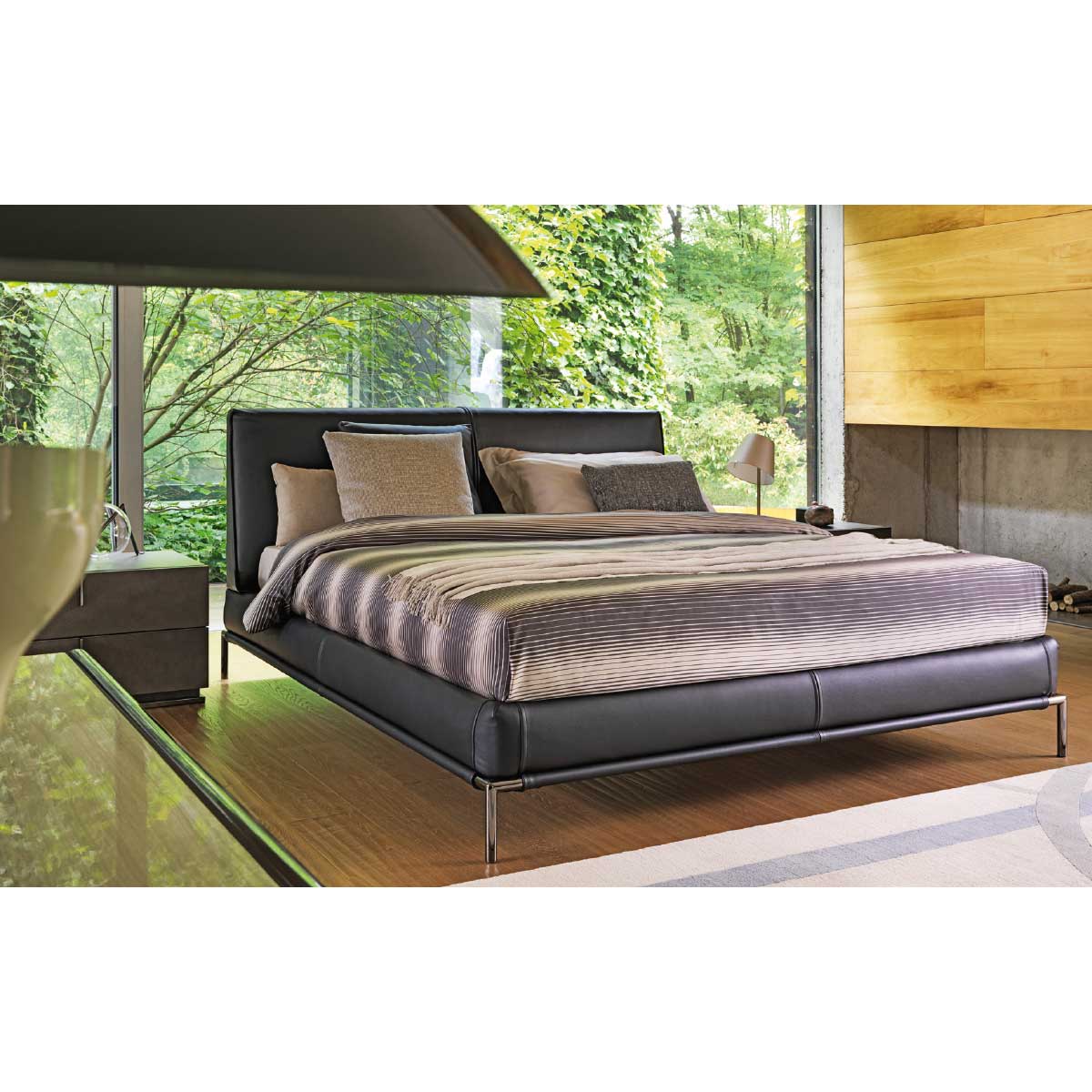 Icon Bed 180cm | Silver Ionio 434 Fabric