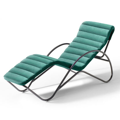 Indochine Chaise Longue | Lipari 13L638 Emerald Fabric
