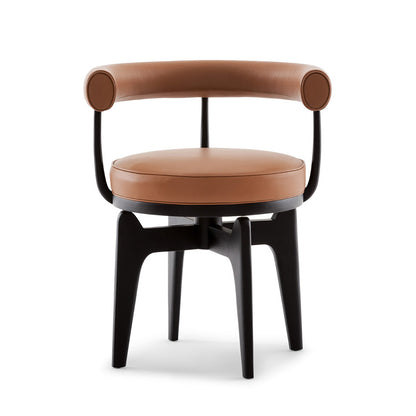 Indochine Chair | Scozia Leather 13X202 Dark Brown