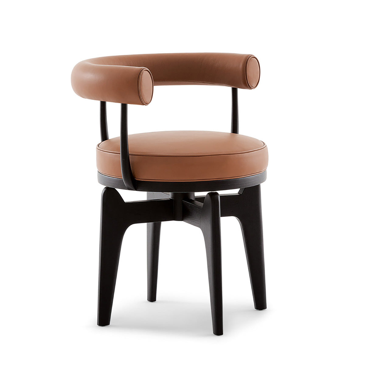 Indochine Chair | Scozia Leather 13X202 Dark Brown