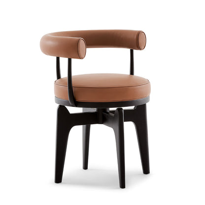 Indochine Chair | Scozia Leather 13X202 Dark Brown