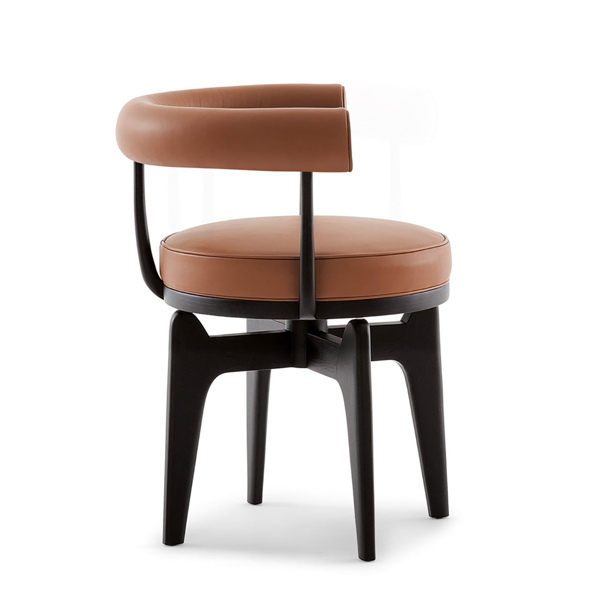 Indochine Chair | Scozia Leather 13X202 Dark Brown