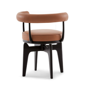 Indochine Chair | Scozia Leather 13X202 Dark Brown