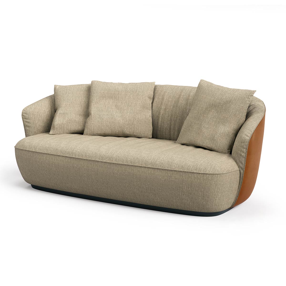 Ishino 2.5 Seat Sofa Deep | Sand 7841 Doux Fabric Front