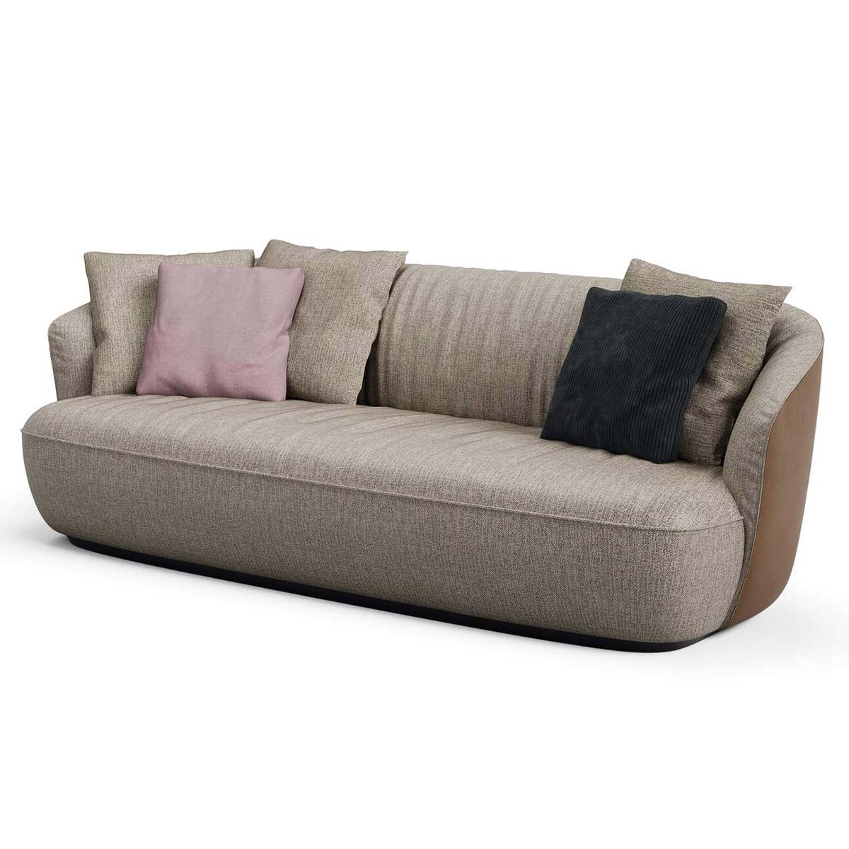 Ishino 3 Seat Sofa Deep | Shadow 7783 Fino Fabric Front