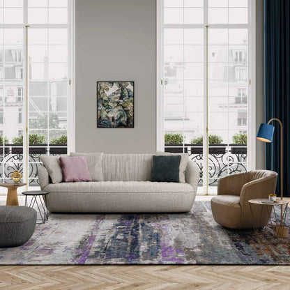 Ishino 3 Seat Sofa Deep | Shadow 7783 Fino Fabric Front