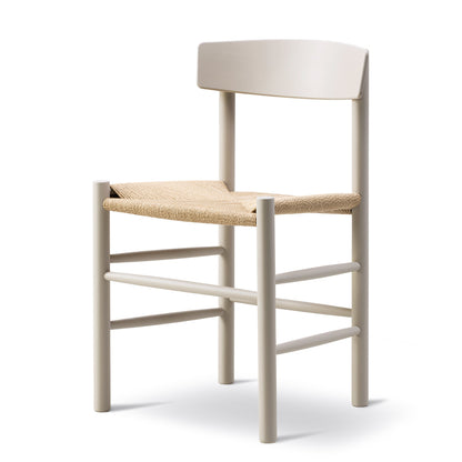 J39 Chair | Pebble Grey Lacquered Beech Frame