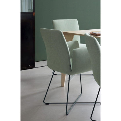 Jalis Armchair High Back | Sand 5021 Fabric Upholstery