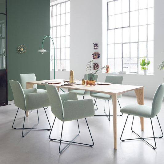 Jalis Armchair High Back | Sand 5021 Fabric Upholstery