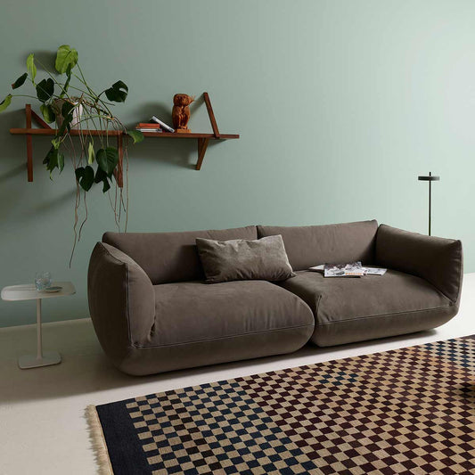 Jalis 21 Large Corner Sofa | Pebble Brown 9127 Fabric Upholstery