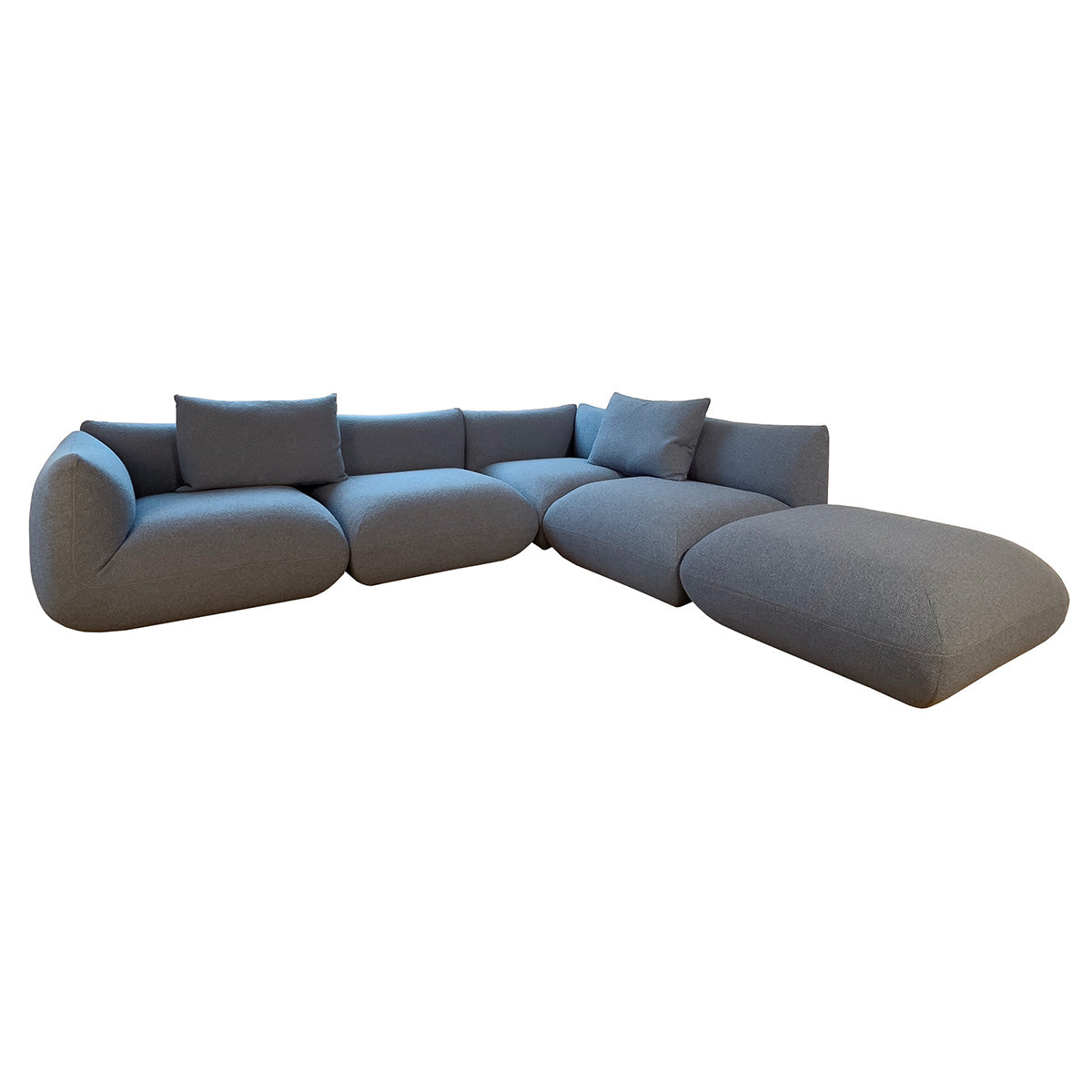 Jalis 21 Large Corner Sofa | Blue Grey 9130 Fabric Upholstery