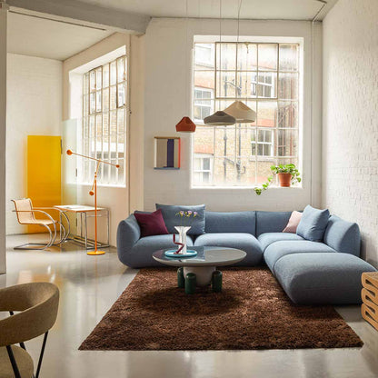 ExDis Jalis 21 Large Corner Sofa | Light Blue 8206 Fabric Upholstery