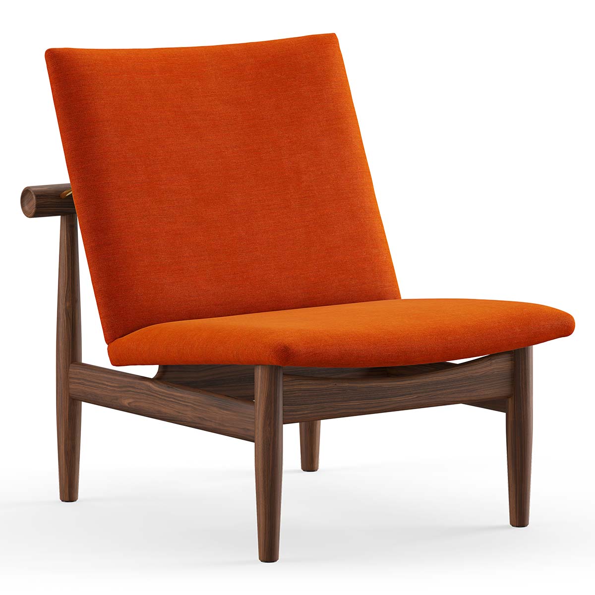 Japan Chair | Dark Orange 443 Remix Fabric Upholstery
