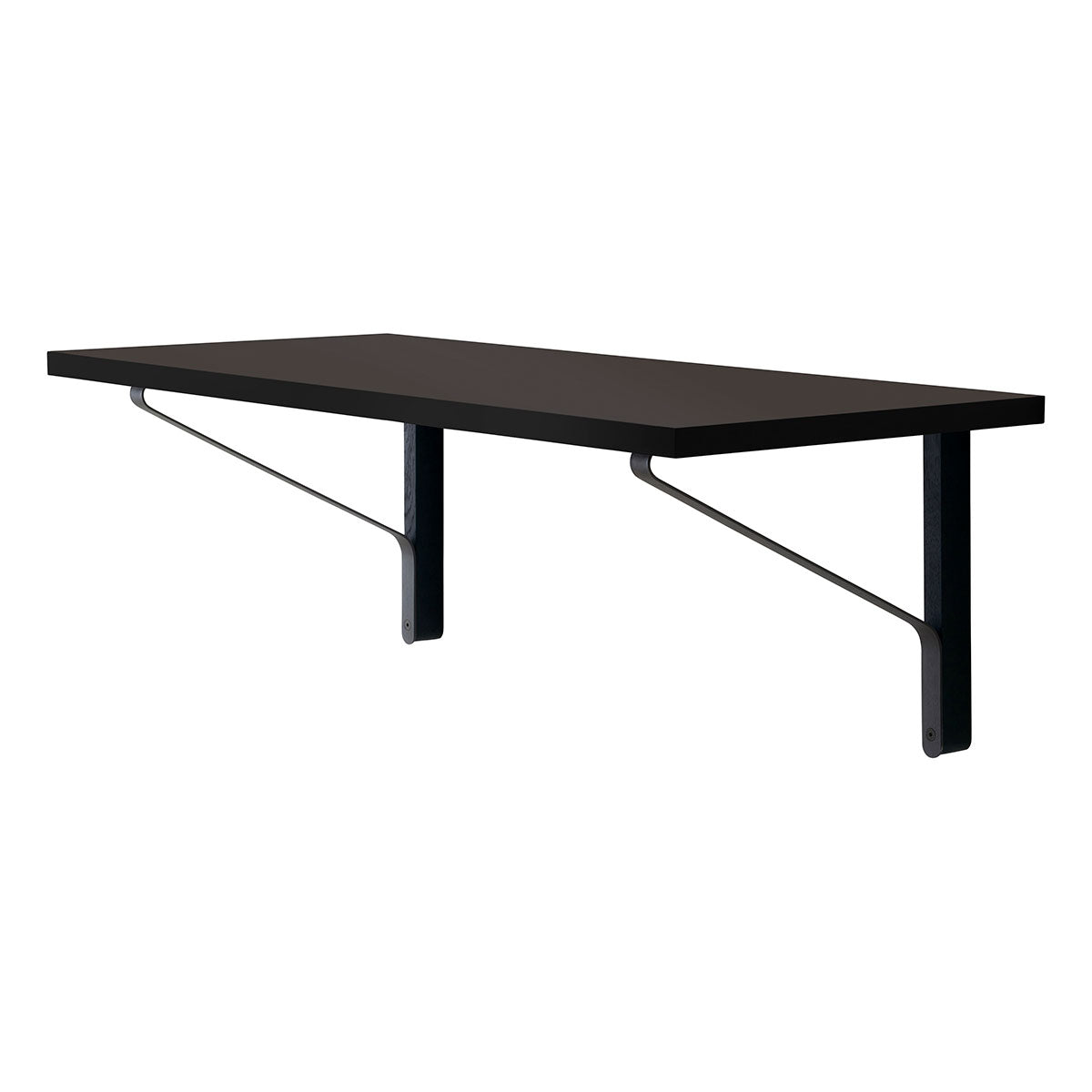 Kaari Wall Console | Black Linoleum Top