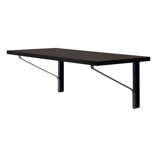 Kaari Wall Console | Black Linoleum Top