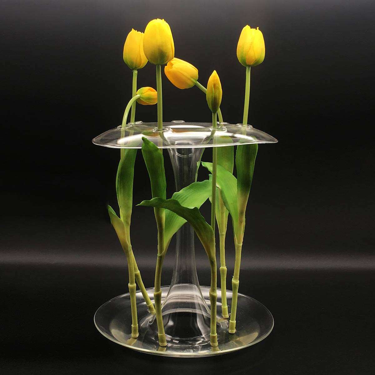 Aqua Stem Vase | Clear Glass