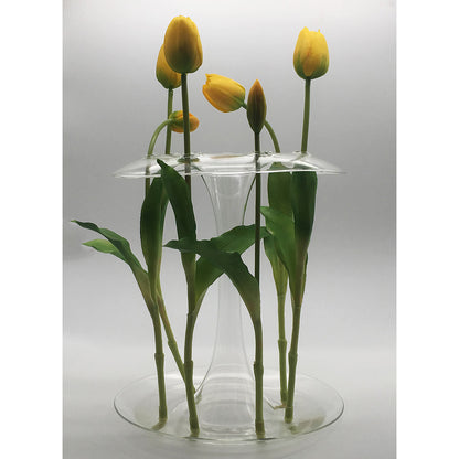 Aqua Stem Vase | Clear Glass