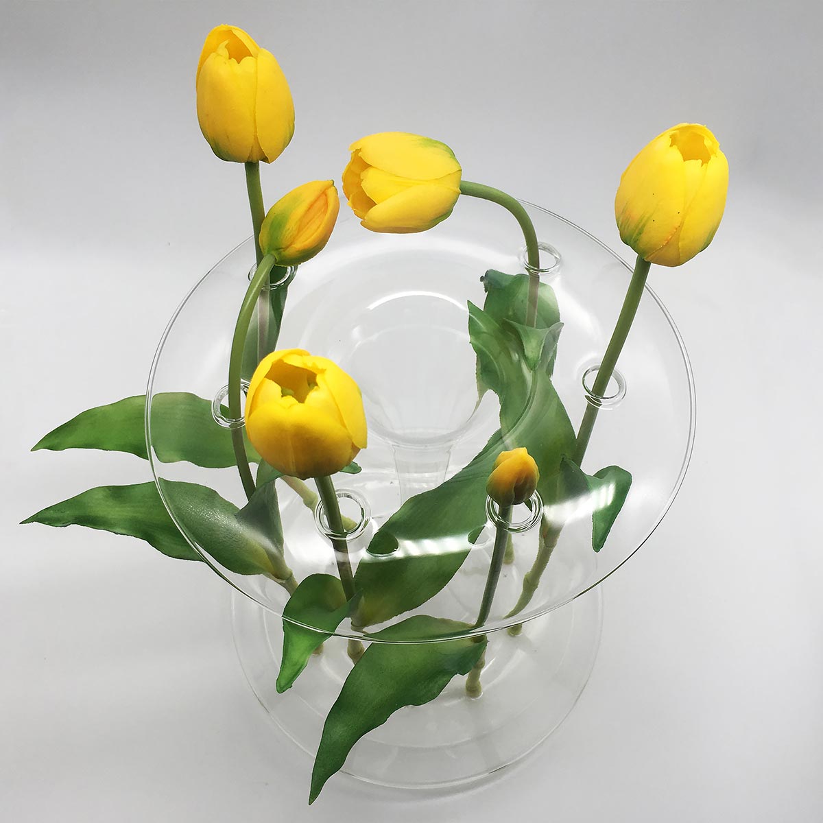 Aqua Stem Vase | Clear Glass