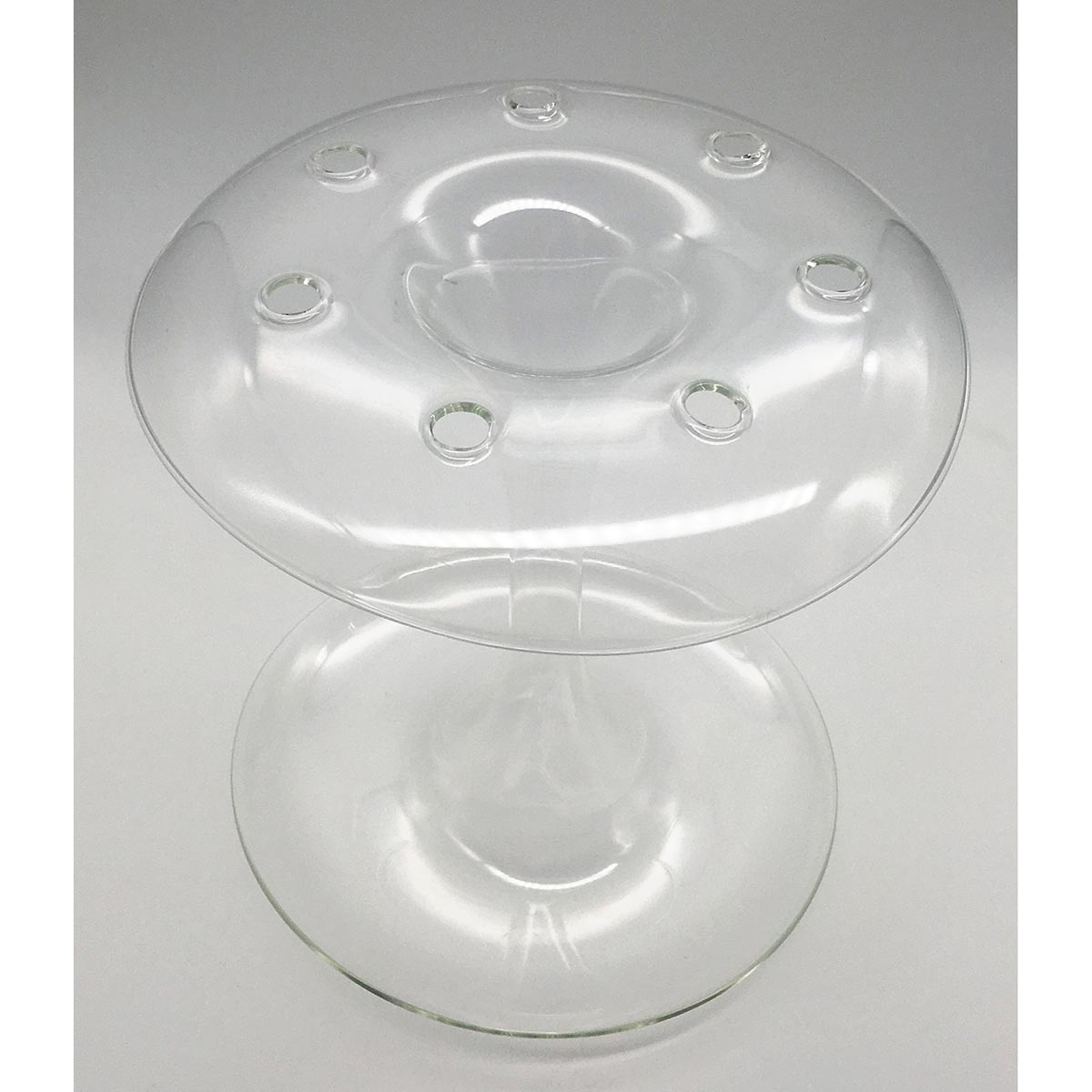 Aqua Stem Vase | Clear Glass