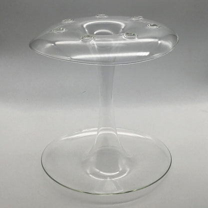 Aqua Stem Vase | Clear Glass