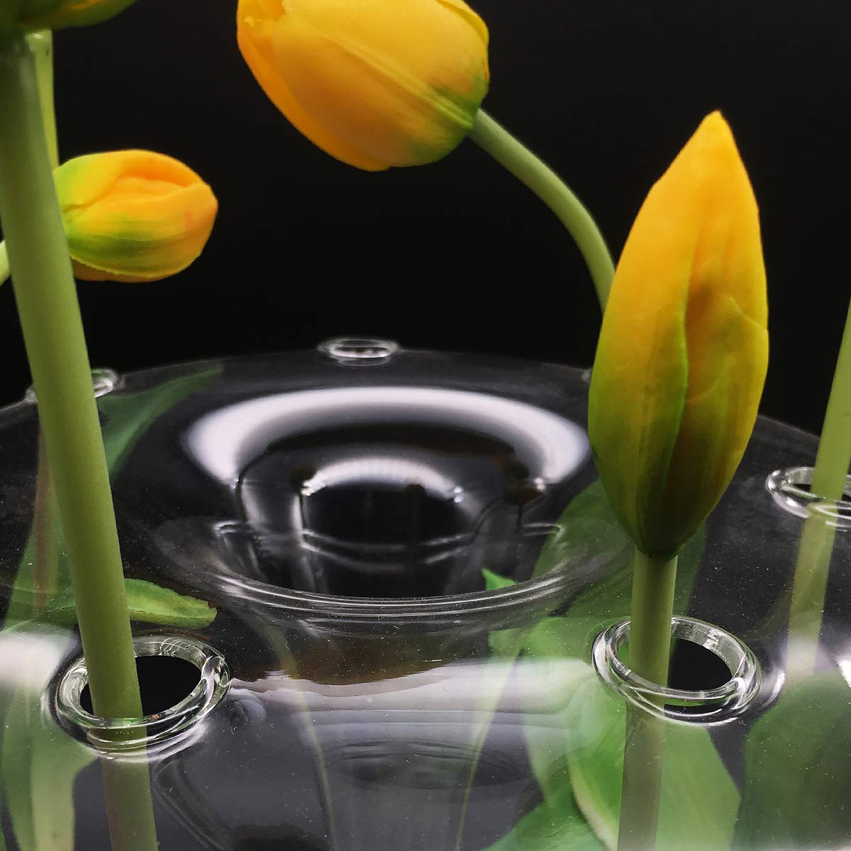 Aqua Stem Vase | Clear Glass