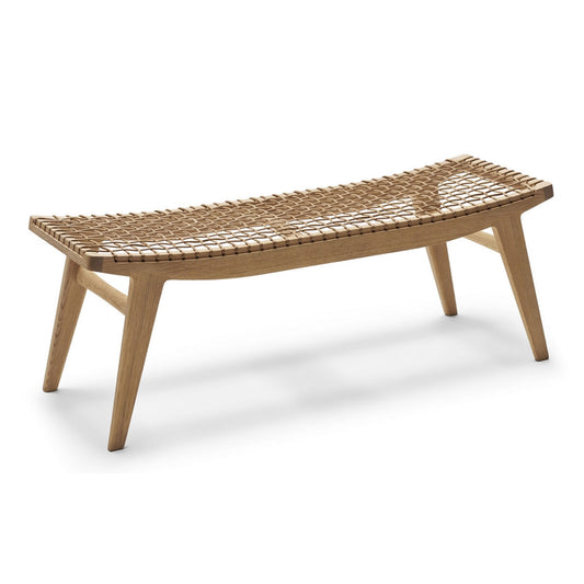 Klismos Bench | Woven Natural Cotton Cord Seat