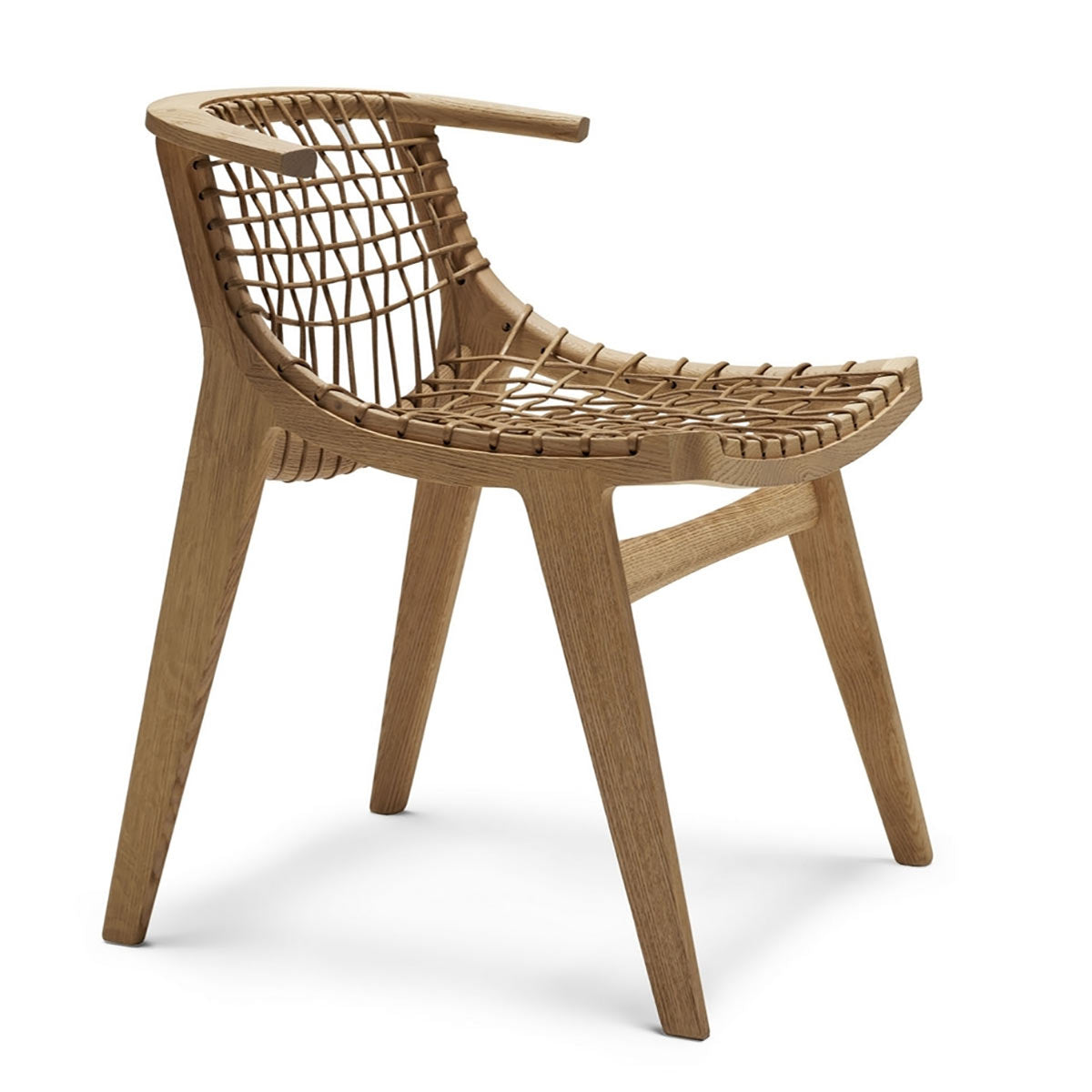Klismos Dining Chair | Woven Natural Cotton Cord Seat and Back