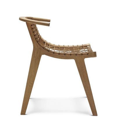 Klismos Dining Chair | Woven Natural Cotton Cord Seat and Back