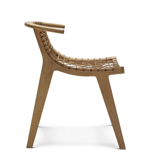 Klismos Dining Chair | Woven Natural Cotton Cord Seat and Back