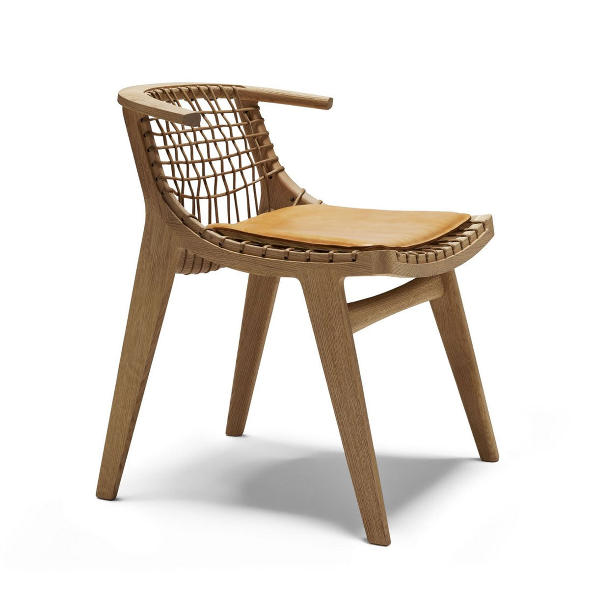 Klismos Dining Chair | Woven Natural Cotton Cord Seat and Back