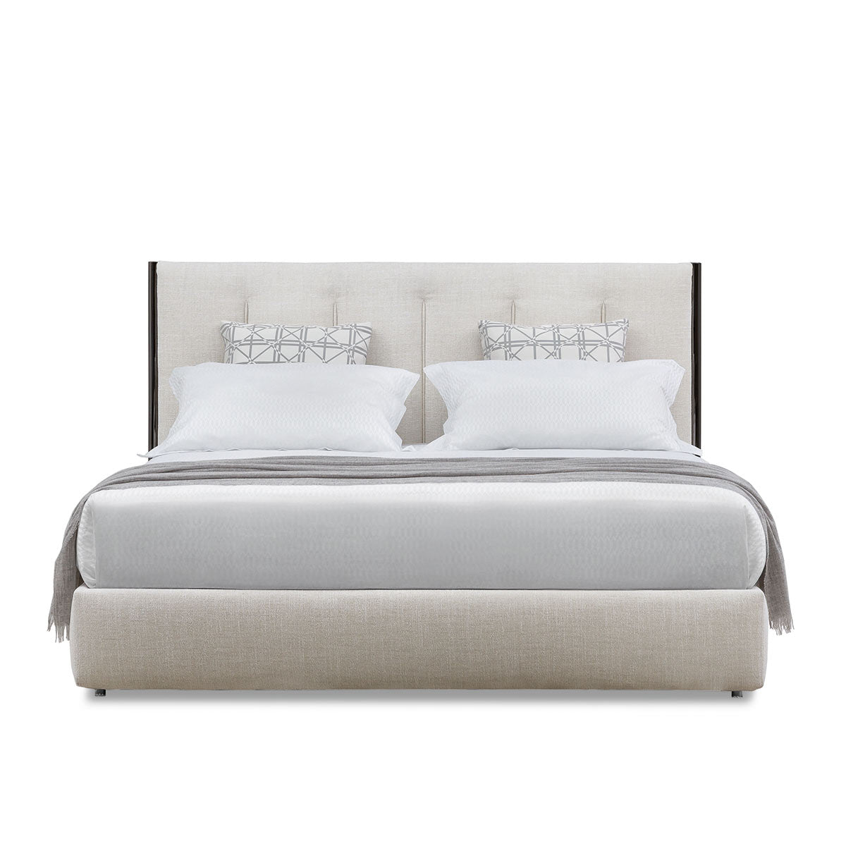 Koi Bed 180cm with Storage | Blue Diagonale 972 Fabric
