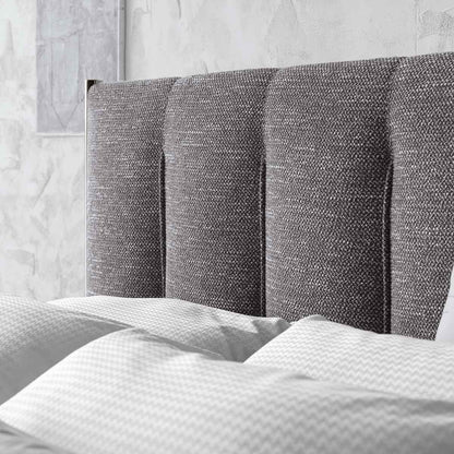 Koi Bed 180cm with Storage | Blue Diagonale 972 Fabric