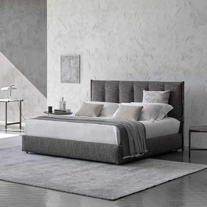 Koi Bed 180cm with Storage | Blue Diagonale 972 Fabric