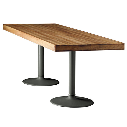 11 Table Pieds Corolle | Matt Lacquered Natural Walnut Top