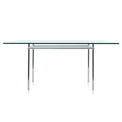 LC12 La Roche Dining Table 160cm | Clear Glass Top