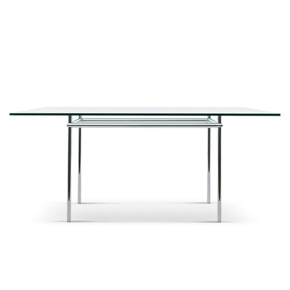 LC12 La Roche Dining Table 160cm | Clear Glass Top