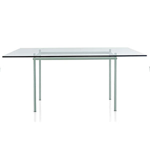 LC12 La Roche Dining Table 160cm | Clear Glass Top