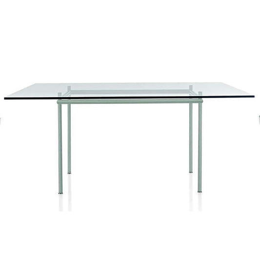 LC12 La Roche Dining Table 160cm | Clear Glass Top