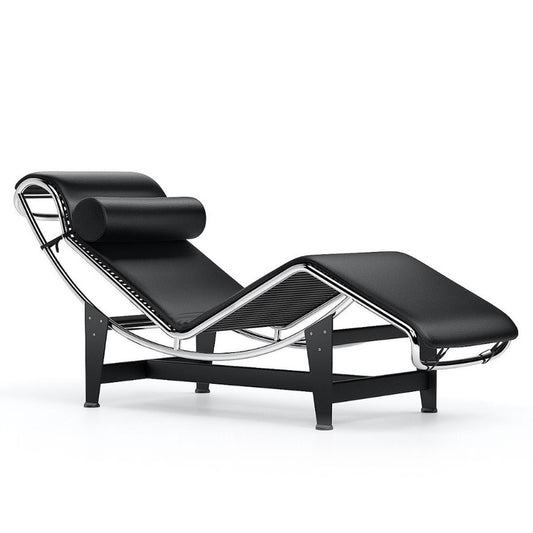 4 Chaise Longue | Graphite Leather 13X414 Seat and Headroll