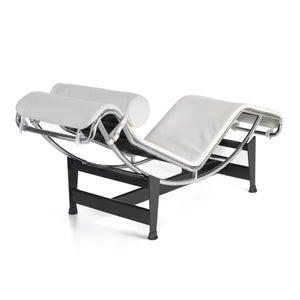 4 Chaise Longue | White Leather 13X415 Seat and Headroll